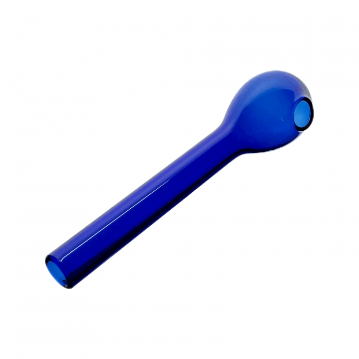 Straight Glass Pipe 11cm Blue