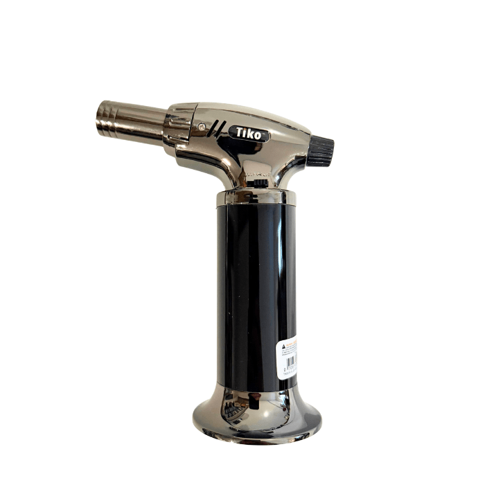 Tiko Standing Metal Jet Lighter 13cm Black Grey