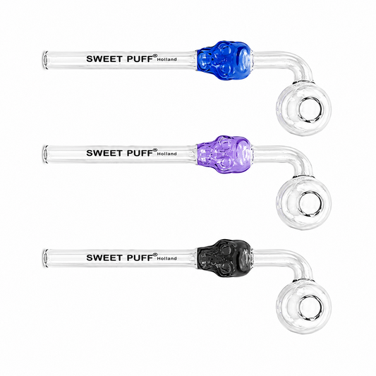 Skull Sweet Puff Glass Pipe 14cm