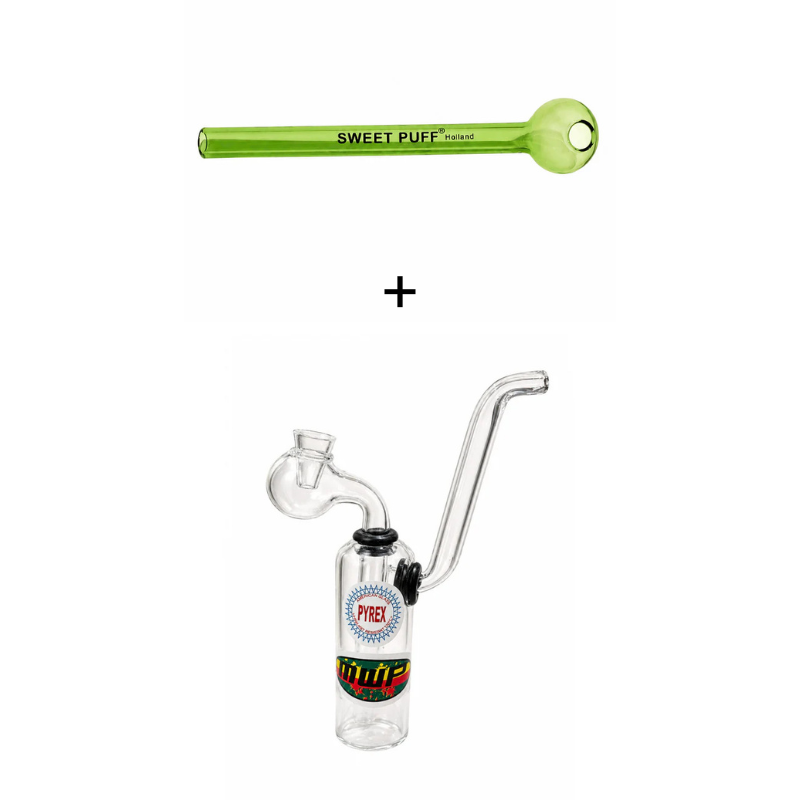 Traveller Sweet Puff Pipe & Water Pipe Bundle Green