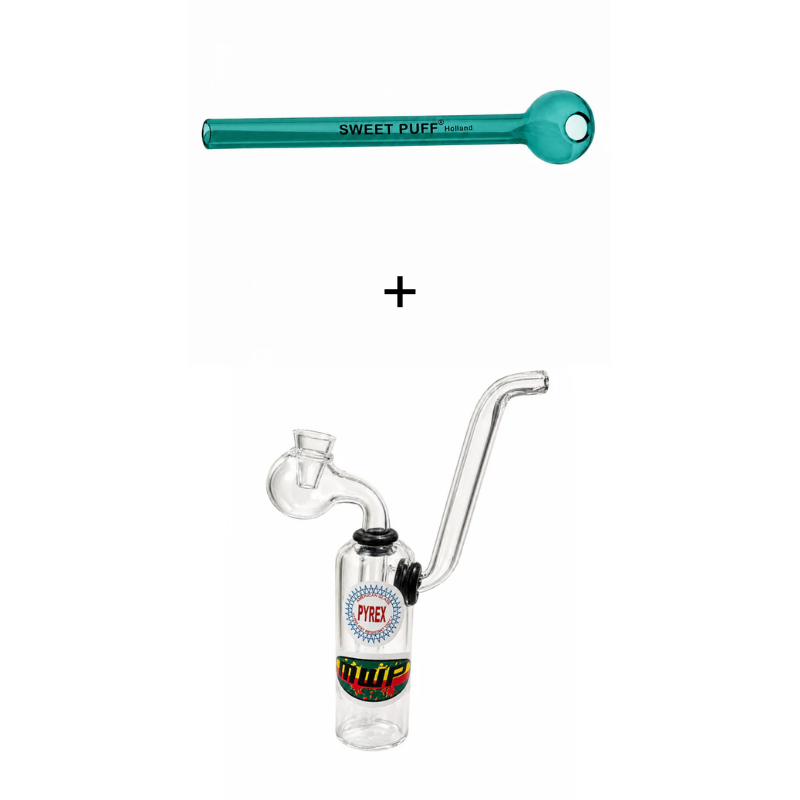 Traveller Sweet Puff Pipe & Water Pipe Bundle Teal