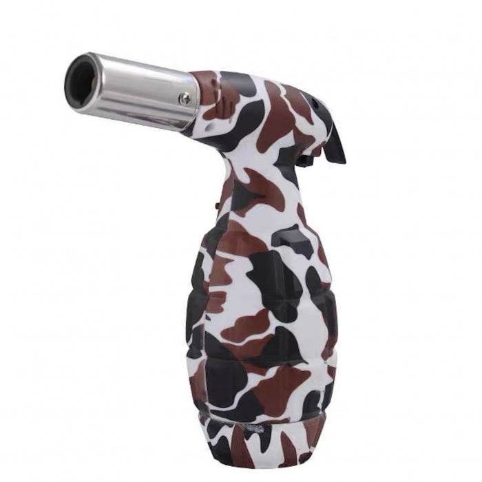 Camouflage Longstar Flamethrower Grenade Giant Jet Lighter White Camouflage - Bong Empire