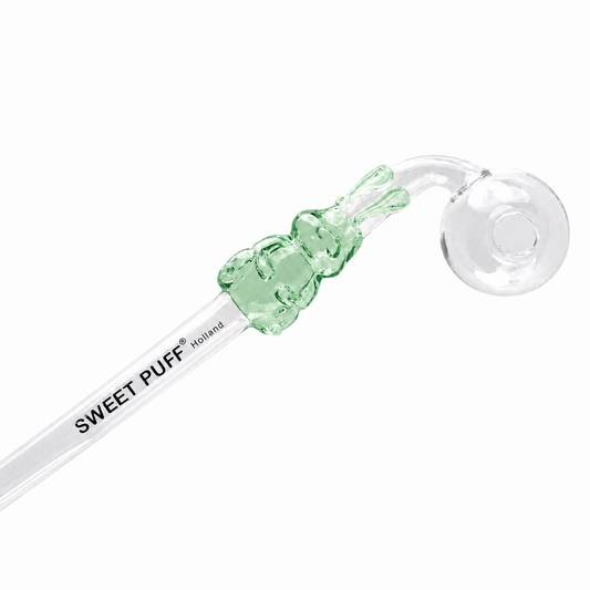 Bunny Sweet Puff Glass Pipe 14cm Green
