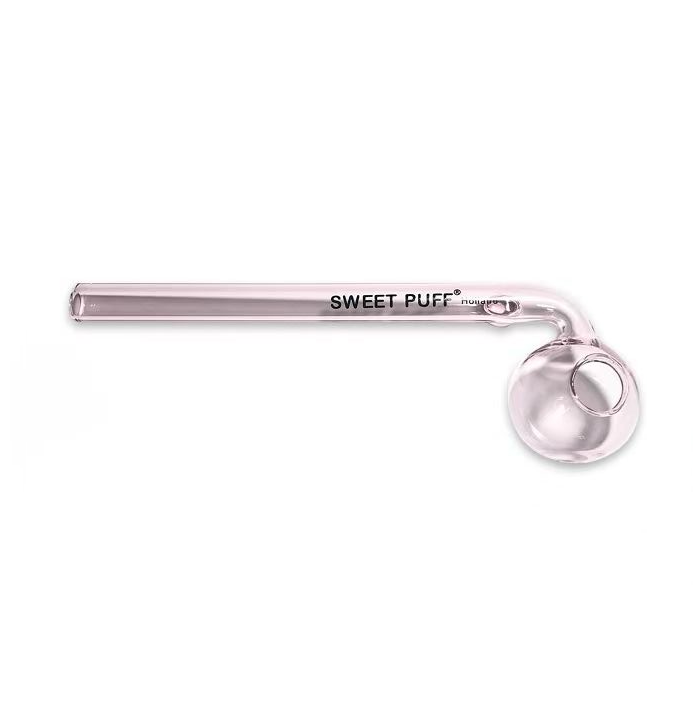 Pink Sweet Puff Glass Pipe 14cm
