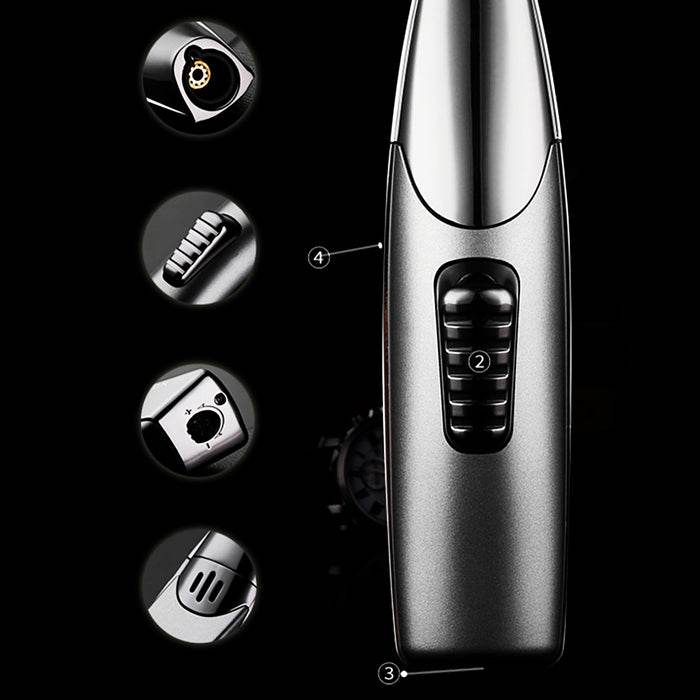 Jobon Single Jet Flame Refillable Metal Lighter - Adjustable Flame - Bong Empire