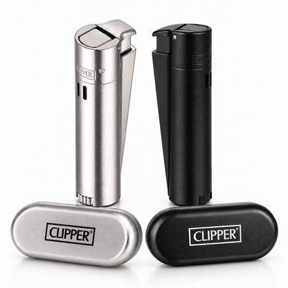 Clipper Metal Jet Lighter With Case