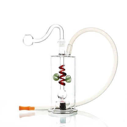 Glass Bubbler Water Pipe With LED 13cm