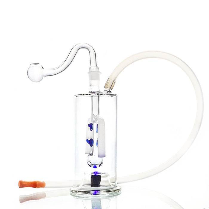 Glass Bubbler Water Pipe With LED 13cm