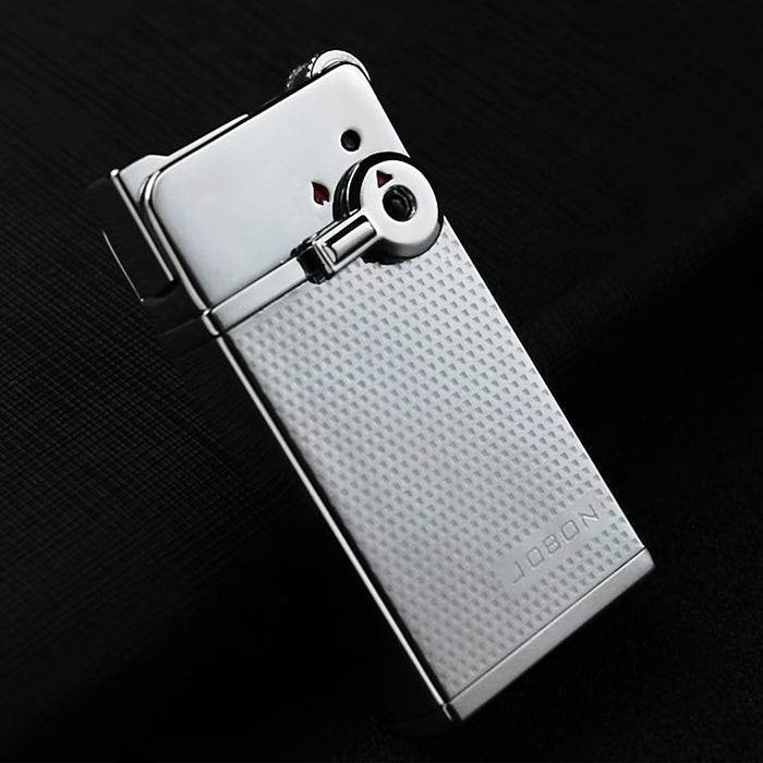 JOBON Dual Jet & Normal Flame Lighter Light Silver