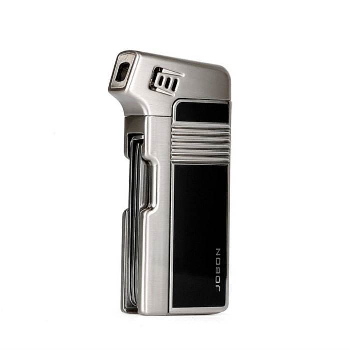 JOBON Gas Lighter With Pipe Tools Silver