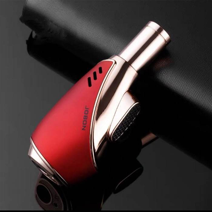 Jobon Vertical Egg Shape Jet Flame Lighter Red - Bong Empire
