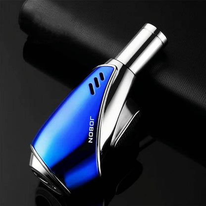 Jobon Vertical Egg Shape Jet Flame Lighter Blue - Bong Empire