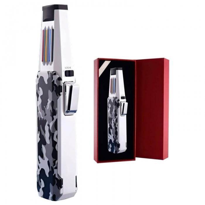 Jobon Zinc Alloy Adjustable Sharp Jet Flame Lighter 17cm Camouflage