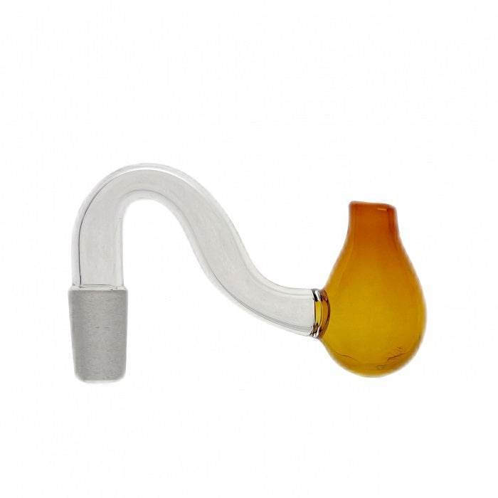 Mini Coloured Glass Bubbler Top Pipe 14mm / 8cm Amber