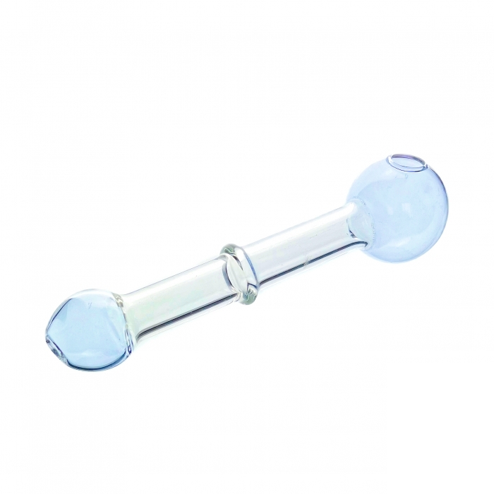 Purple Annular Protrusion Straight Glass Pipe 12cm