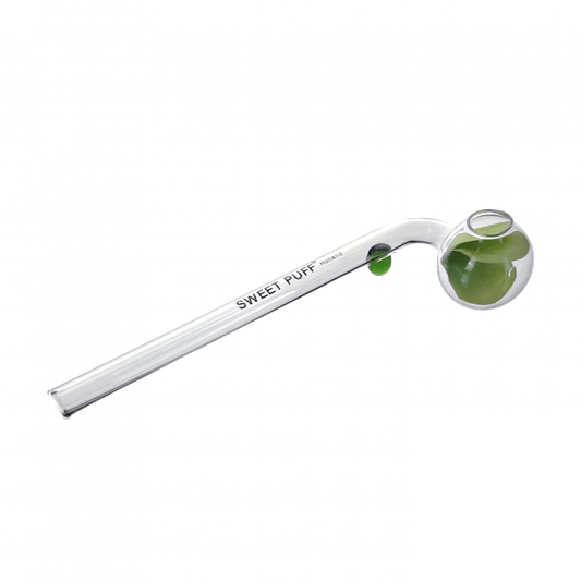 Sweet Puff Glass Pipe Green Balancer 15cm