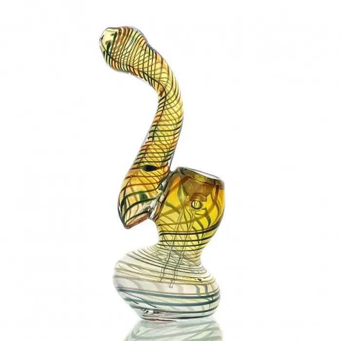 Swirl Colour Glass Bubbler Pipe 16cm