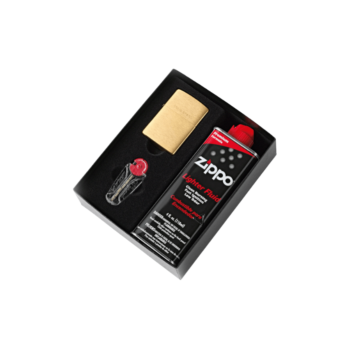 Zippo Gift Pack Brushed Bronze